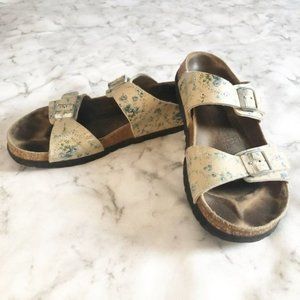 Birki's Two Strap Tahiti Sandal Floral Print 8/39